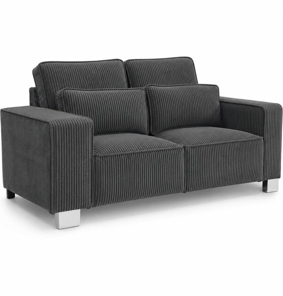Sloane Sleefy 2 Seater Jumbo Cord Dark Grey Sofa