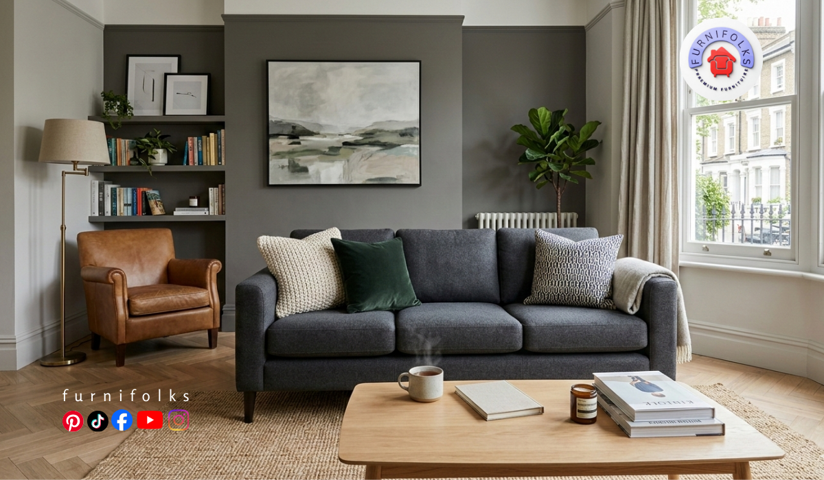 Dark Grey Sofa Living-Room Ideas