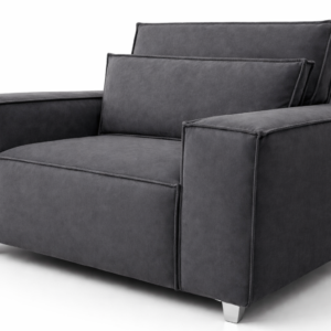 Salon Sleefy 1 Seater Jumbo Cord Dark Grey Sofa