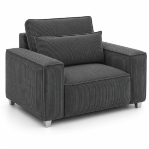 Sloane Sleefy 1 Seater Jumbo Cord Dark Grey Sofa 1