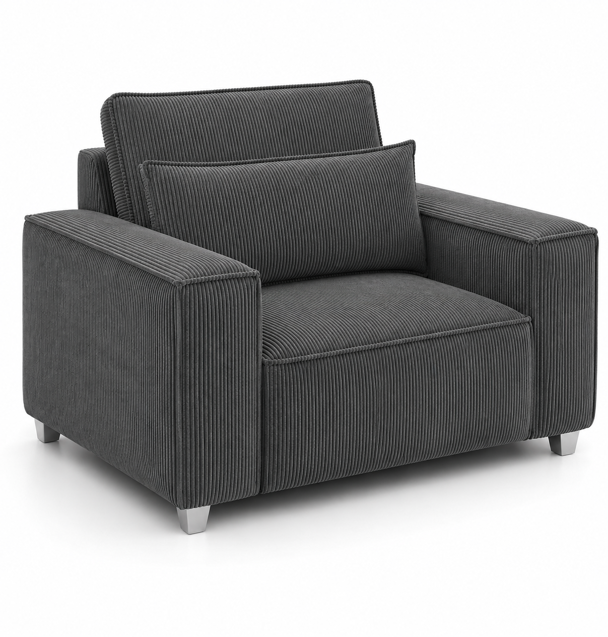 Sloane Sleefy 1 Seater Jumbo Cord Dark Grey Sofa 1 Sloane Sleefy 1 Seater Jumbo Cord Dark Grey Sofa 1