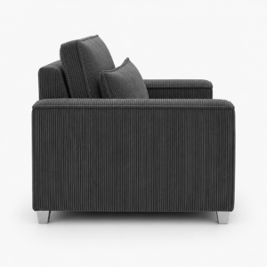 Sloane Sleefy 1 Seater Jumbo Cord Dark Grey Sofa 2