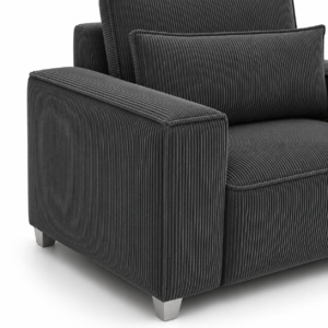 Sloane Sleefy 1 Seater Jumbo Cord Dark Grey Sofa 6