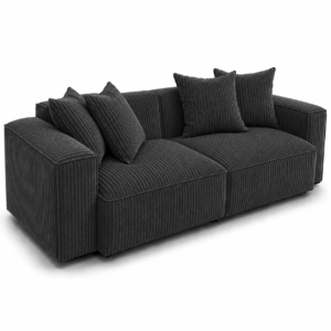Sloane Sleefy 2 Seater Jumbo Cord Dark Grey Sofa