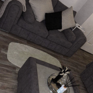 Lilly 2 Seater Chenille Dark Grey Sofa