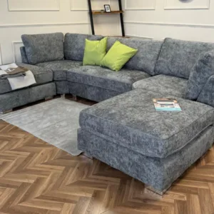Bishop U-Shap 2 Seater Jumbo Cord Dark Grey Sofa