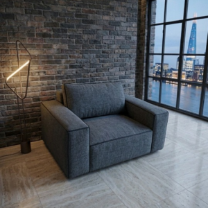 Sloane Sleefy 1 Seater Chenille Dark Grey Sofa