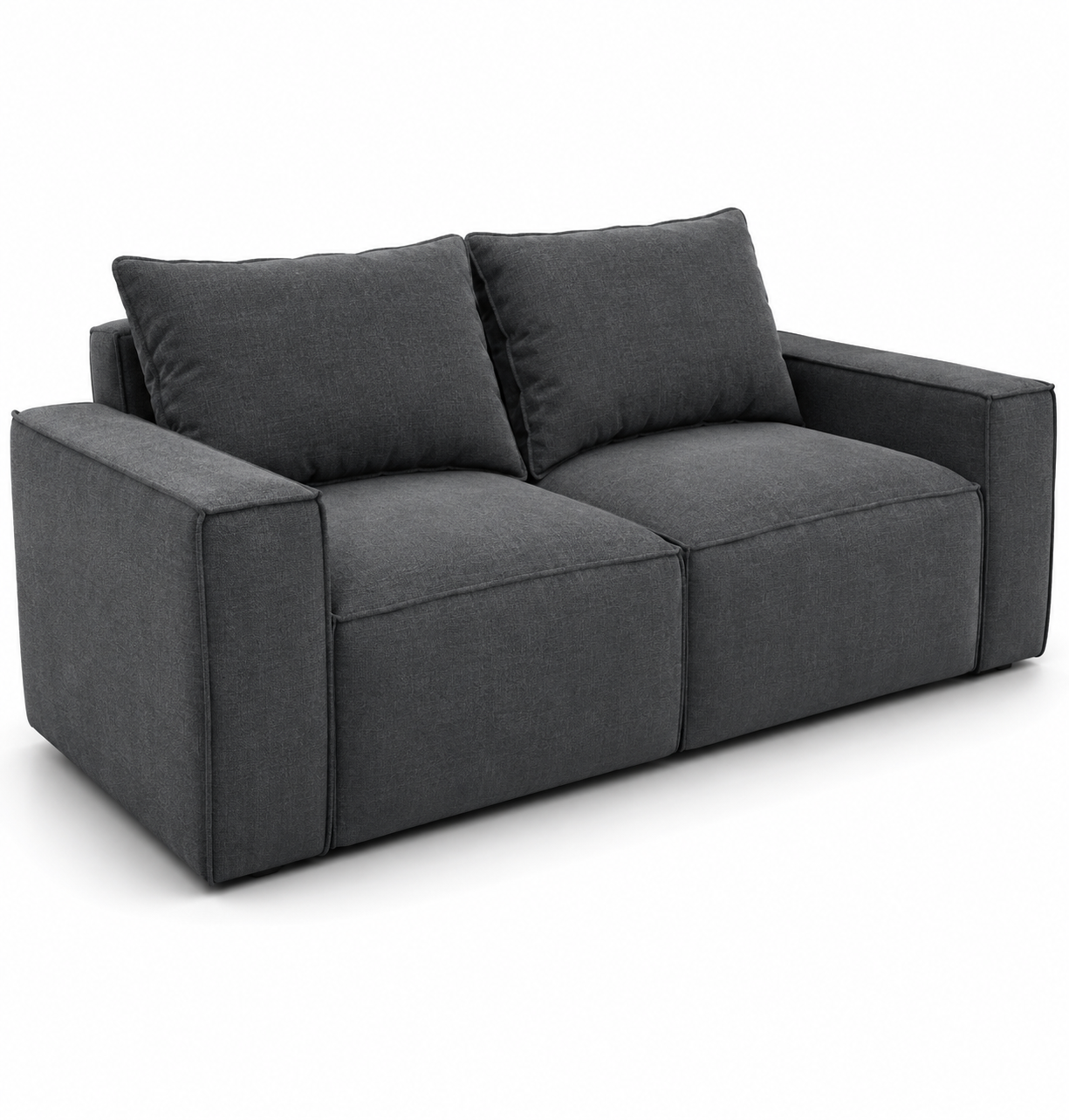 Sloane Sleefy 2 Seater Naples & Kinsington Dark Grey Sofa