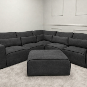 Sloane Sleefy 5 Seater Chenille Dark Grey Corner Sofa