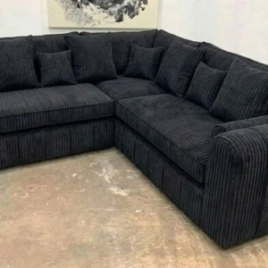 Lilly 5 Seater Jumbo Cord Dark Grey Sofa