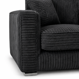 Lilly 1 Seater Jumbo Cord Dark Grey Sofa 3