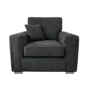 Lilly1 Seater Jumbo Cord Dark-Grey Sofa