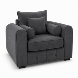 Lilly 1 Seater Naples & Kinsington Dark Grey Sofa 1