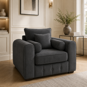 Lilly 1 Seater Naples & Kinsington Dark Grey Sofa 4