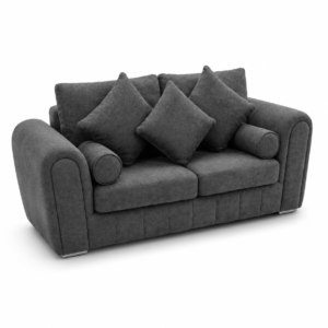 Lilly 2 Seater Chenille Dark Grey Sofa