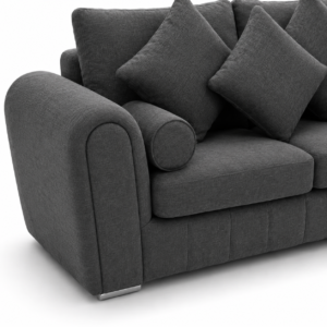 Lilly 2 Seater Chenille Dark Grey Sofa close up