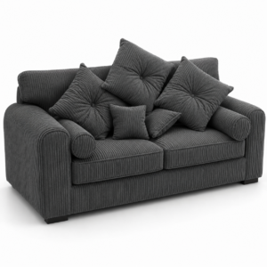 Lilly 2 Seater Jumbo Cord Dark Grey Sofa 1