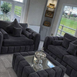 Lilly 3+2 Seater Naples & Kinsington Dark Grey Sofa