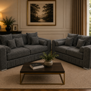 Lilly 3+2 Seater Naples & Kinsington Dark Grey Sofa 4