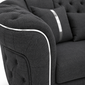 Madrid Chesterfield 2 Seater Naples & Kinsington Dark Grey Sofa 3