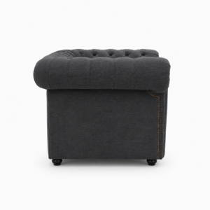 Olympia Chesterfield 1 Seater Naples & Kinsington Dark Grey Sofa 2