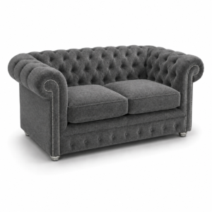 Olympia Chesterfield 2 Seater Naples & Kinsington Dark Grey Sofa