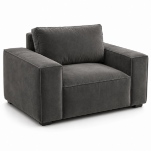 Sloane Sleefy 1 Seater Naples & Kinsington Dark Grey Sofa 1