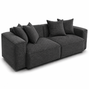 Sloane Sleefy 2 Seater Chenille Dark Grey Sofa