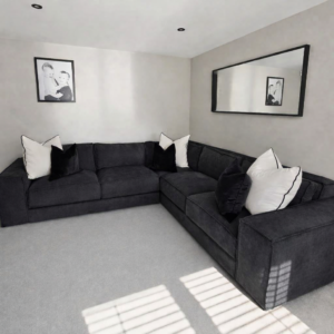 Sloane Sleefy 5 Seater Naples & Kinsington Dark Grey Corner Sofa