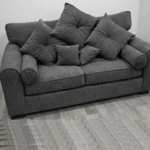 Lilly 2 Seater Jumbo Cord Dark Grey Sofa