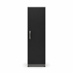 1 Door Wardrobe Single Black + Gray front