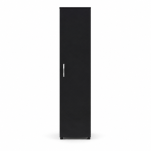 1 Door Wardrobe Single Black front
