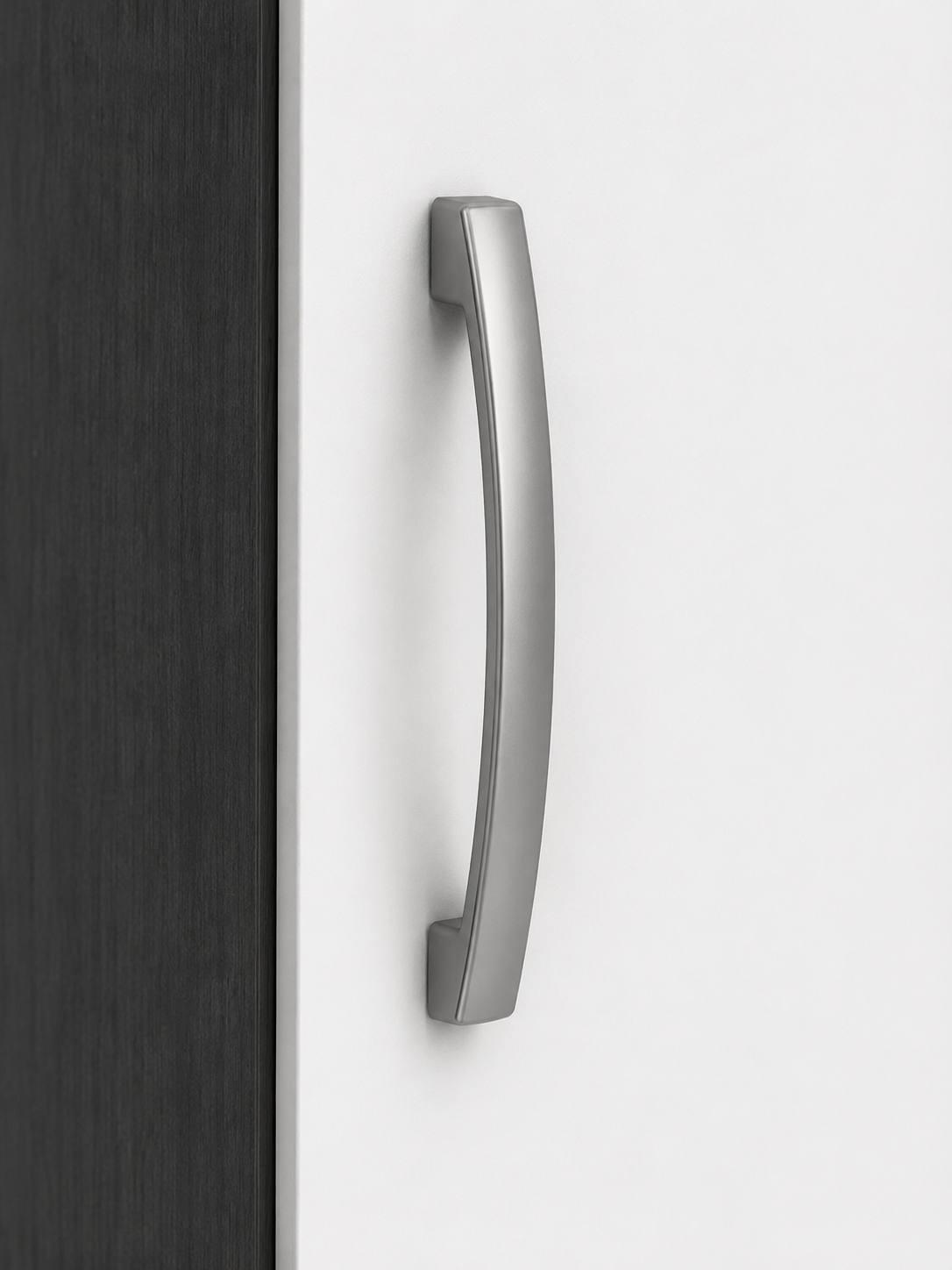 1 Door Wardrobe Single White + Gray close up