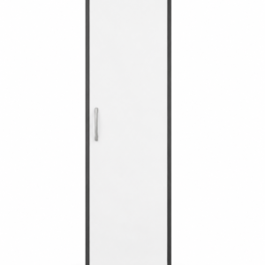 1 Door Wardrobe Single White + Gray front