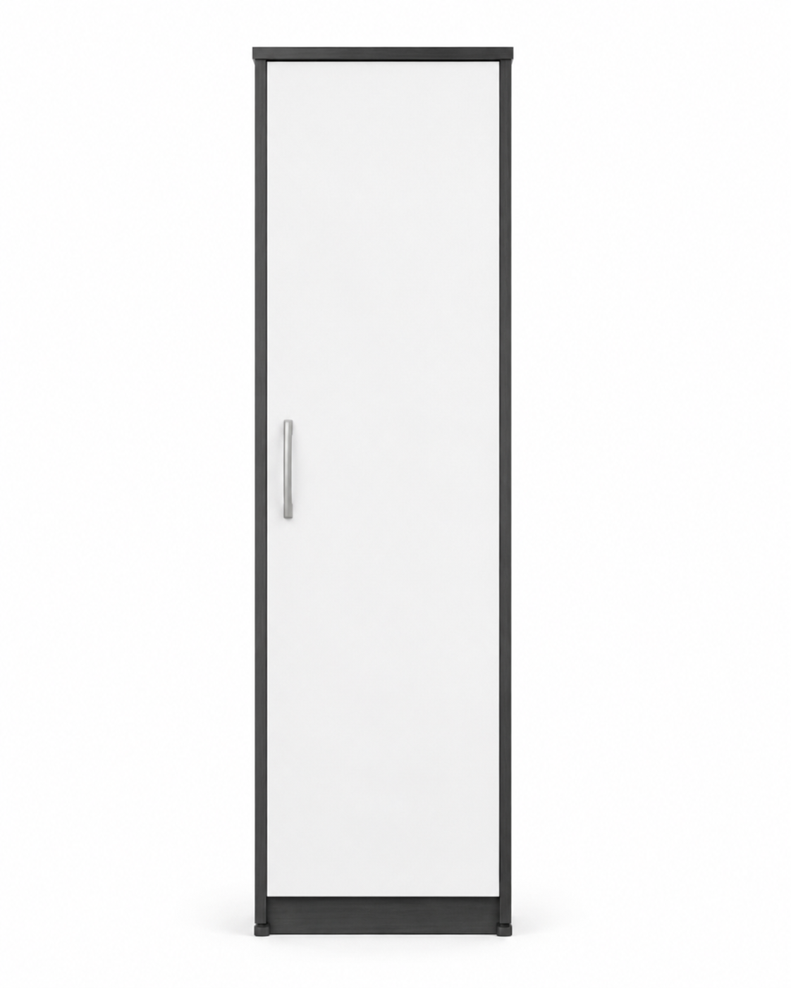 1 Door Wardrobe Single White + Gray front 1 Door Wardrobe Single White + Gray front