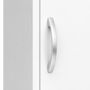 1 Door Wardrobe Single with Bottom Drawers White close up