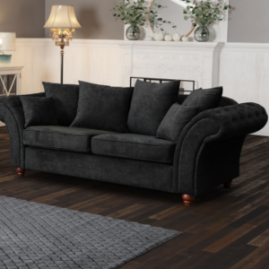 NICOLE 2 Seater Naples & Kensington Dark Grey Sofa