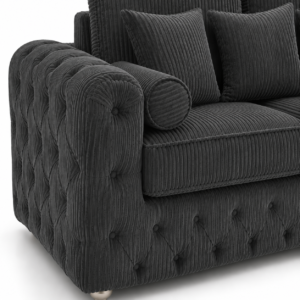 ASHTON 3+2 Seater Jumbo Cord Dark Grey Sofa 5