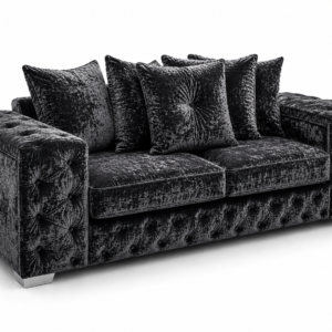Ashton 3 Seater Crush Velvet Dark Grey Sofa