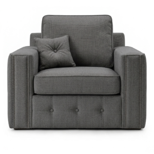 Ruby Alaska 1 Seater Naples & Kensington Dark Grey Sofa | Boutique Matte Armchair