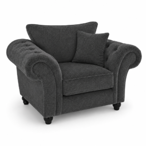 NICOLE 1 Seater Naples & Kensington Dark Grey Sofa 1