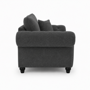 NICOLE 1 Seater Naples & Kensington Dark Grey Sofa 2