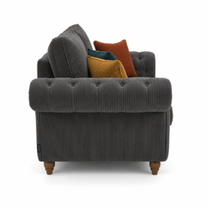 NICOLE 2 Seater Jumbo Cord Dark Grey Sofa 2