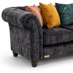 NICOLE 3+2 Seater Crush Velvet Dark Grey Sofa 3