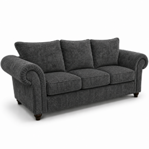 Nicole 3 Seater Naples & Kensington Dark Grey Sofa