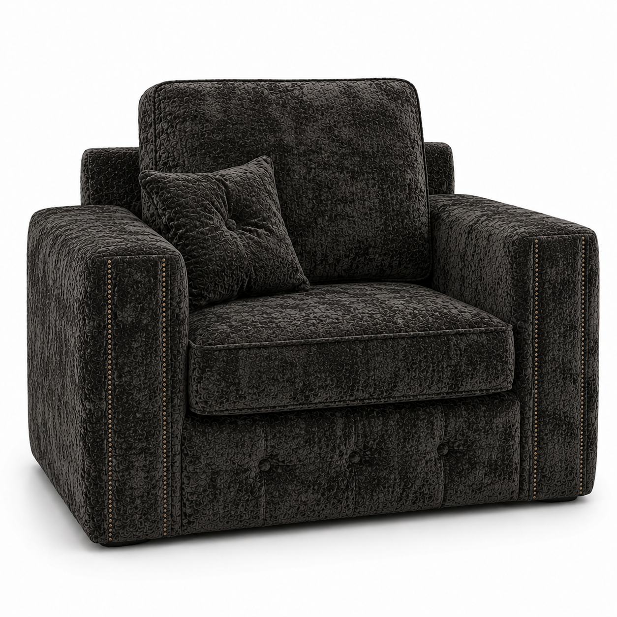 Ruby Alaska 1 Seater Crush Velvet Dark Grey Sofa 1 Ruby Alaska 1 Seater Crush Velvet Dark Grey Sofa 1