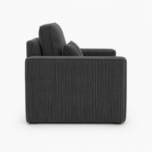 Ruby Alaska 1 Seater Jumbo Cord Dark Grey Sofa 2