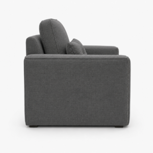 Ruby Alaska 1 Seater Naples & Kensington Dark Grey Sofa 2