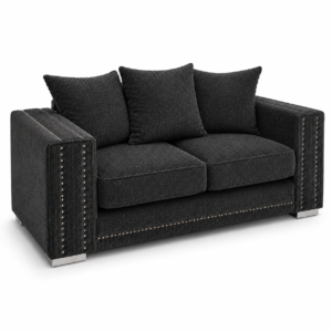 Ruby Alaska 2 Seater Chenille Dark Grey Sofa