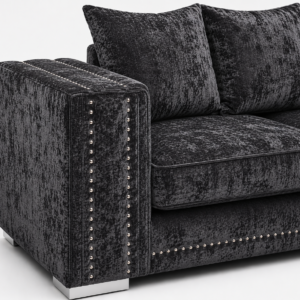 Ruby Alaska 2 Seater Crush Velvet Dark Grey Sofa 3